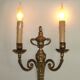 Large Vintage French Empire Style Bronze Double Wall Light With Urn Detail 4887