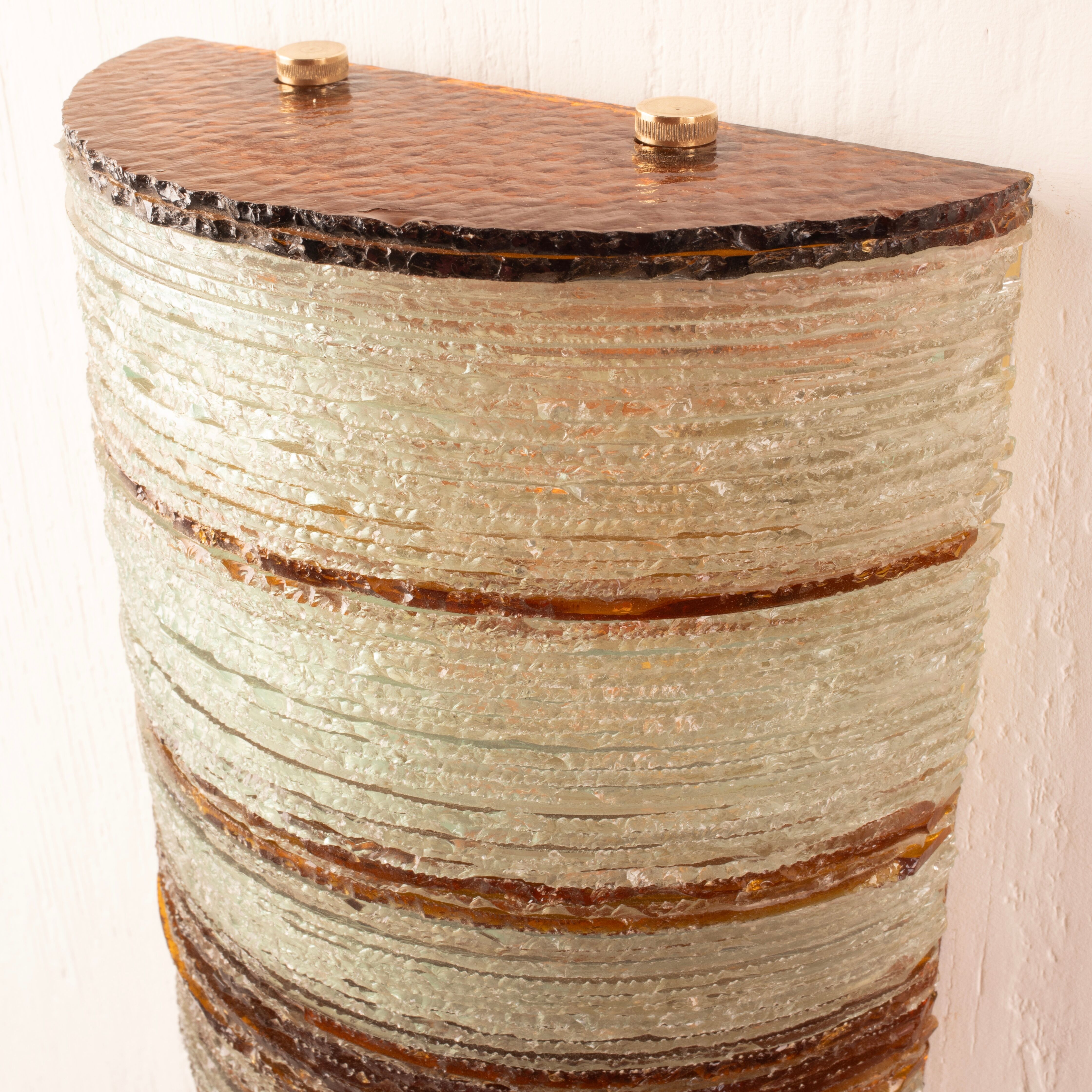 Glass Wall Lamp by Albano Poli for Poliarte – Big Version