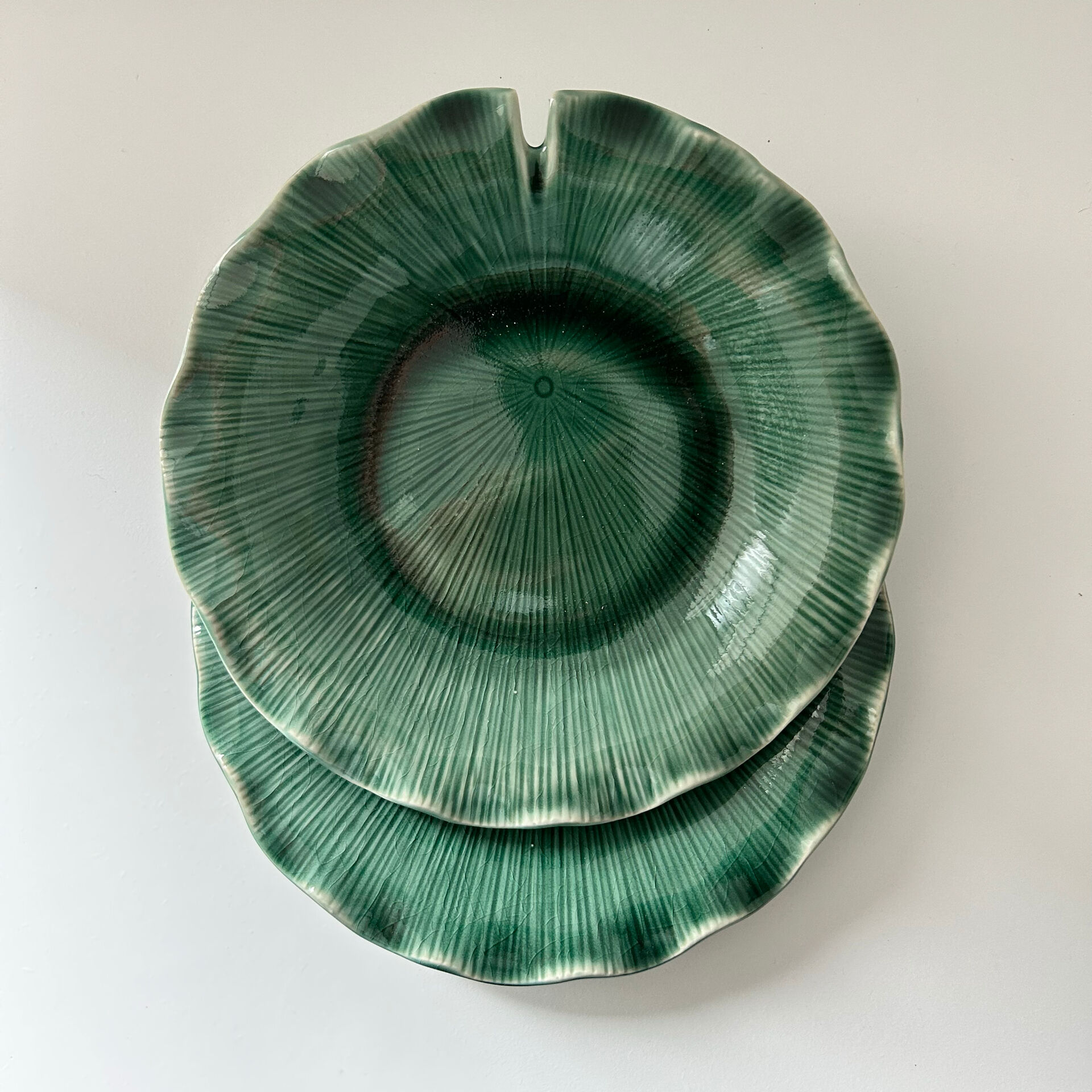 Paire d’assiette lotus