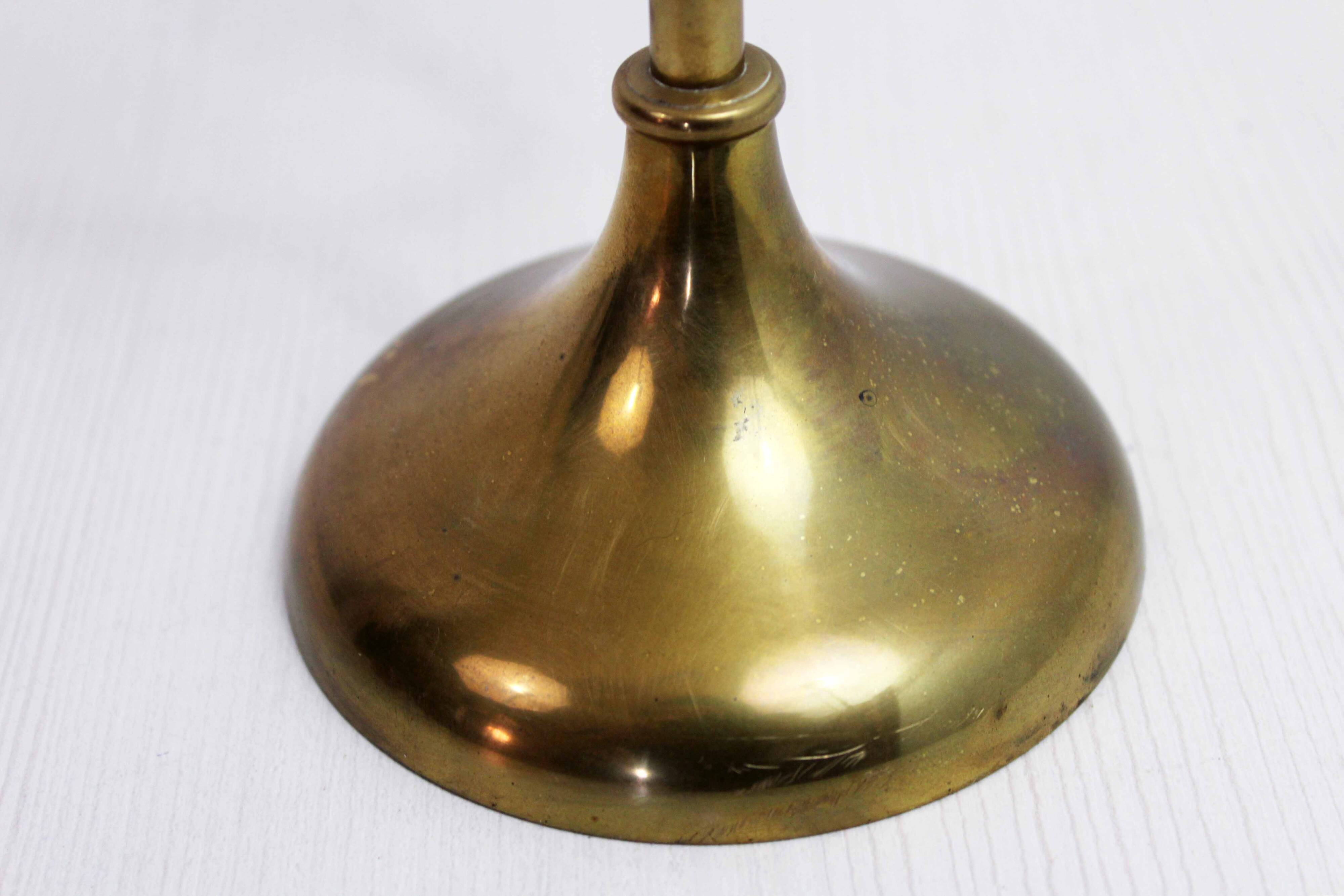 Double brass candle holder