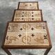 Danish nesting tables in rosewood and ceramic by Willy Ryomgard, Mo.