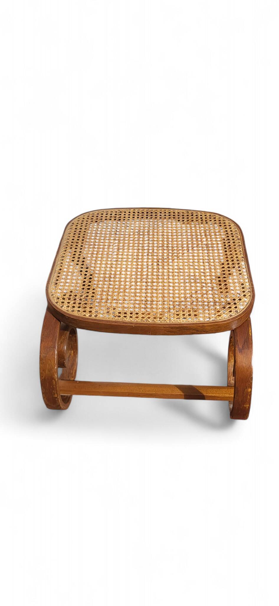 Curved wooden footrest