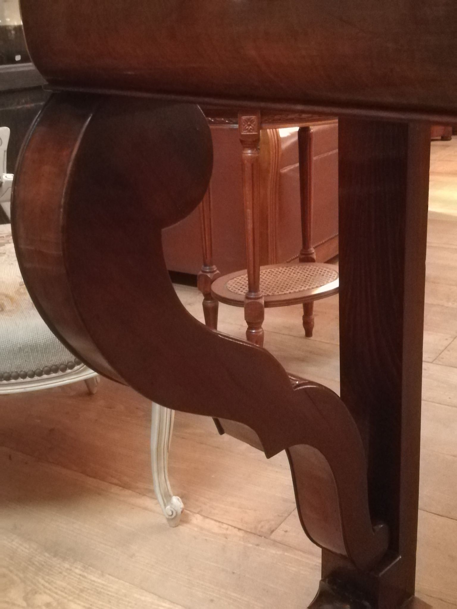 Console Restoration in mahogany and marble