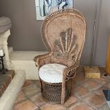 Emmanuelle rattan armchair. 1970.