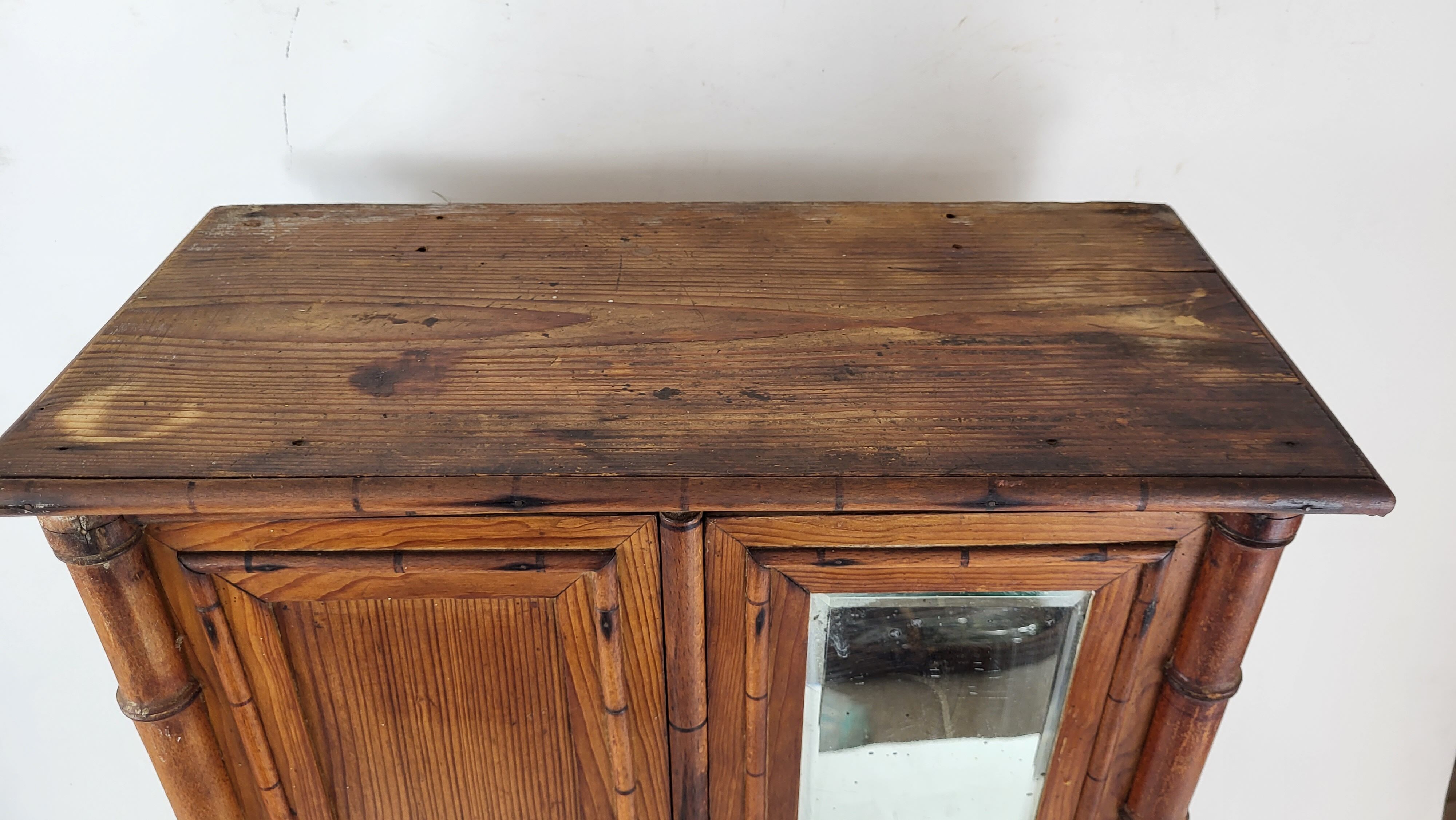 H.61 wood doll cabinet bamboo way