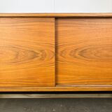 Buffet by Lothar Wegner, walnut with a black top, vintage from the 1960s.