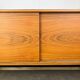 Buffet by Lothar Wegner, walnut with a black top, vintage from the 1960s.