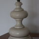 White wood lamp with rope shade