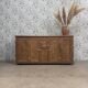 Old bar icebox in oak and zinc - sideboard (renovated)