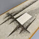 Vintage coffee table with mosaic top, 1960s modernist graphic design.