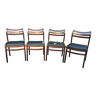4 chaises scandinaves vintage années 60
