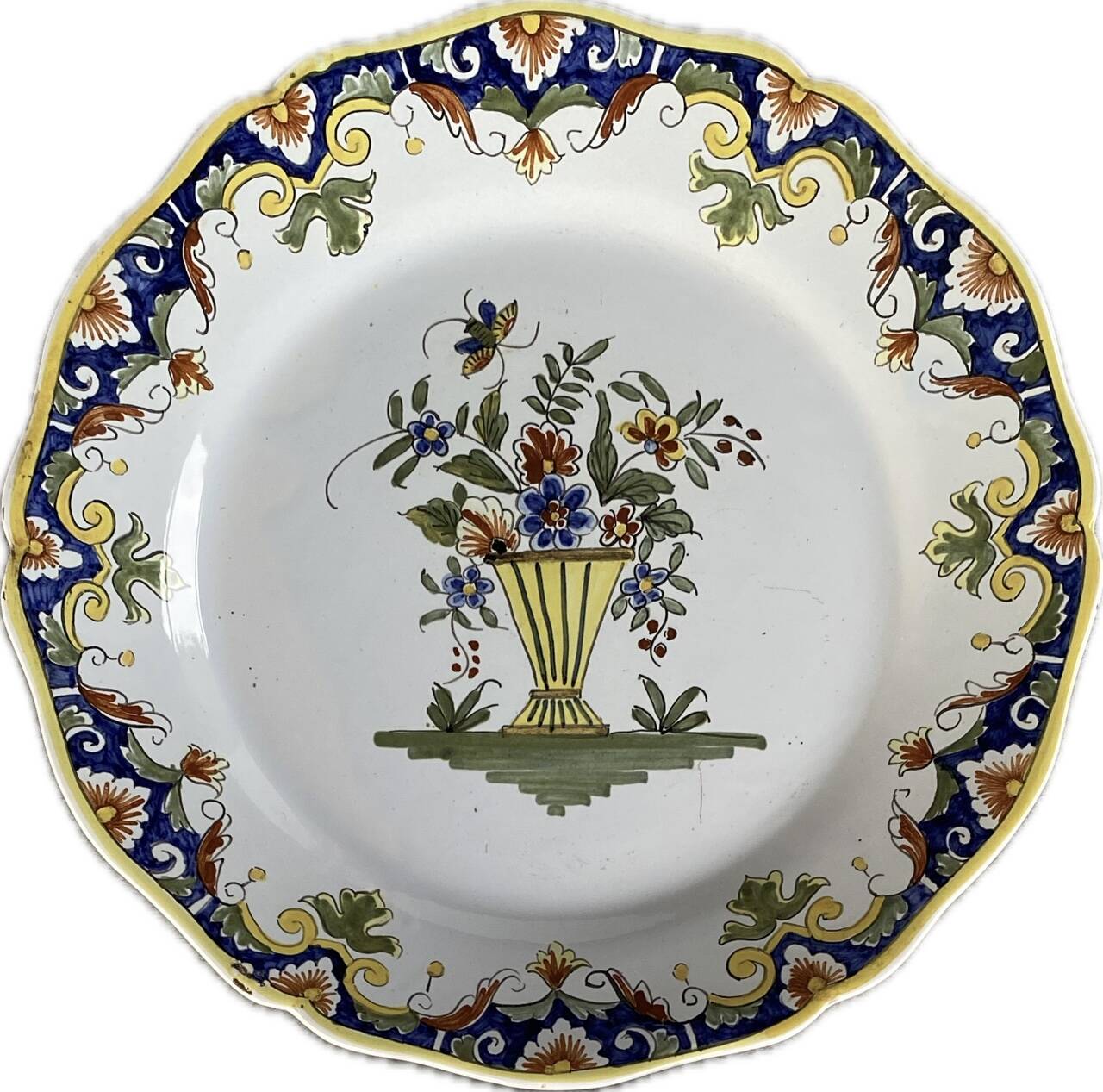 Lot de 2 assiettes décoratives en faïence de Desvres