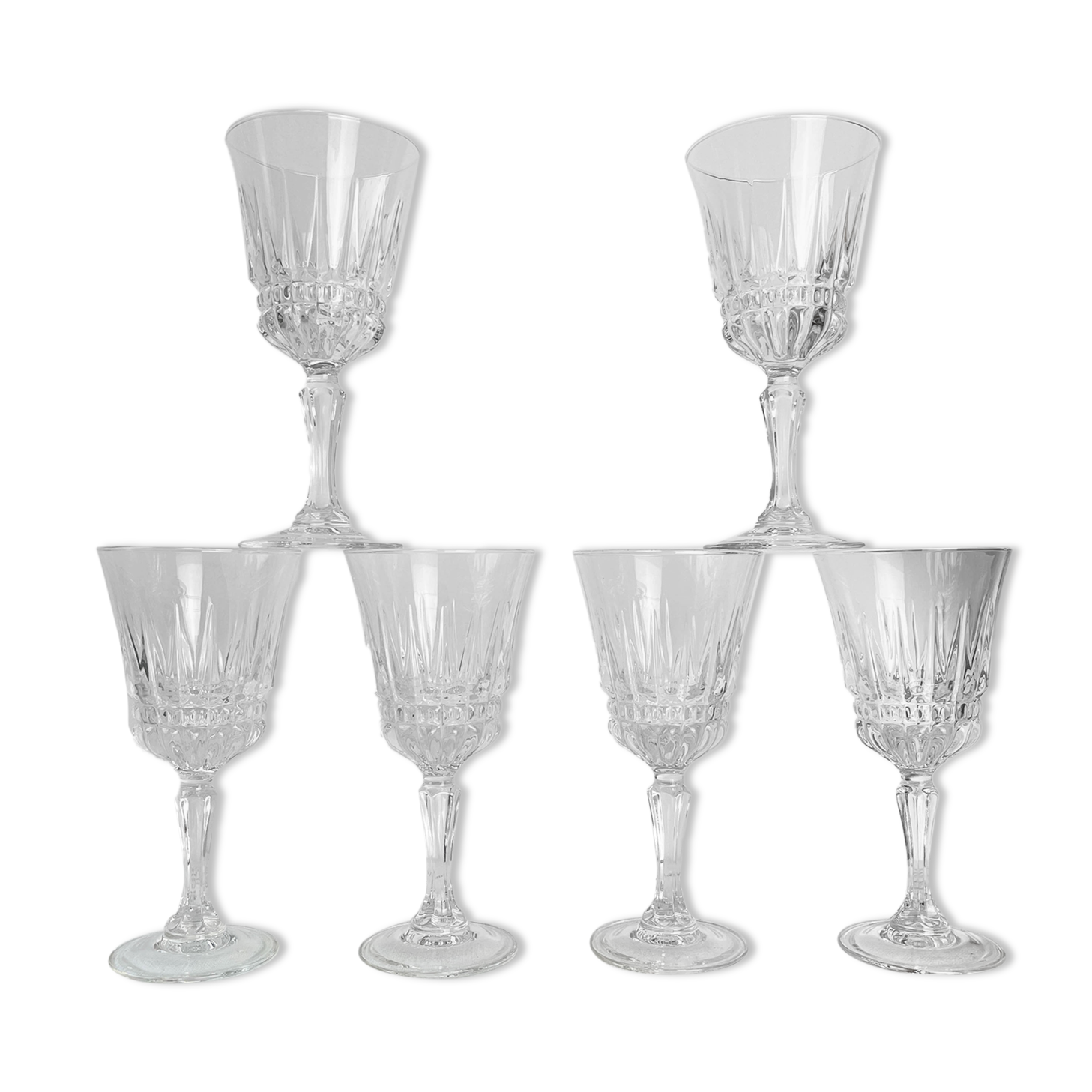 6 verres à eau en cristal Luminarc