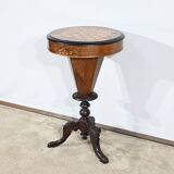 Trumpet Table for Work and Games, Walnut – Late 19th Century