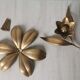 Brass ashtray fleur de lys with petals