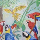 Painting "with parrots"