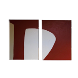 Set of two rusty canvases