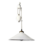 Suspension monte et baisse en céramique émaillée blanc par The French House