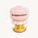 Vintage pink Clichy glass globe lamp