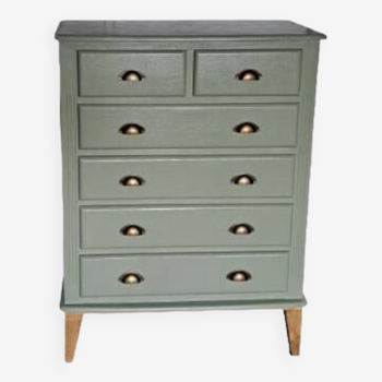 Scandinavian forest green chest of drawers 4