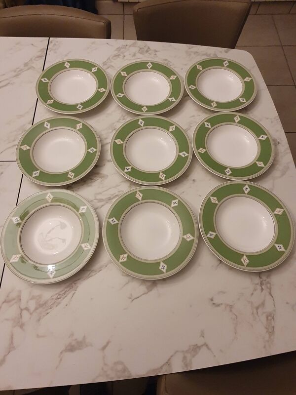 9 assiettes creuses VILLEROY BOCH modèle EDEN