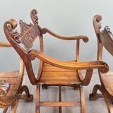 Set of Three Renaissance Style Armchairs, 19th Century