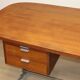 Vintage desk by George Nelson in wood and aluminum, 1960s