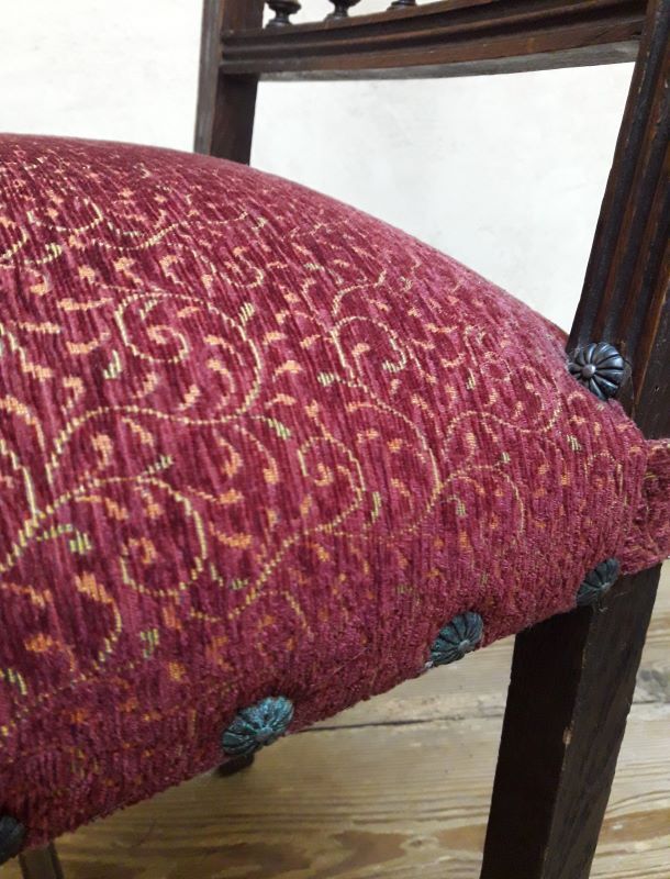 Series of 6 reupholstered Renaissance style chairs