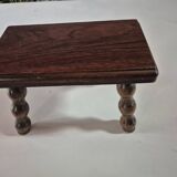 Mini footstool with vintage twisted legs.