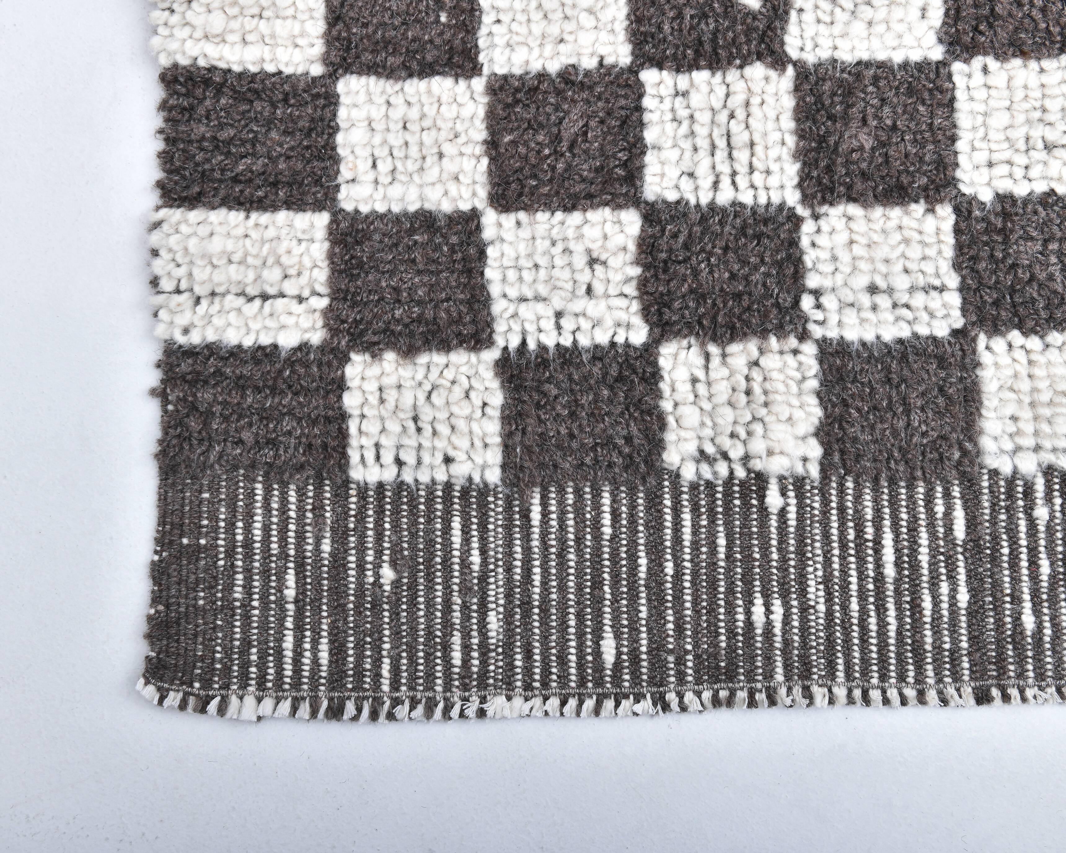 Tapis de couloir à carreaux fait main 2x10 69x308Cm SK241431