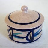 Decorative pot with ceramic lid signed MP