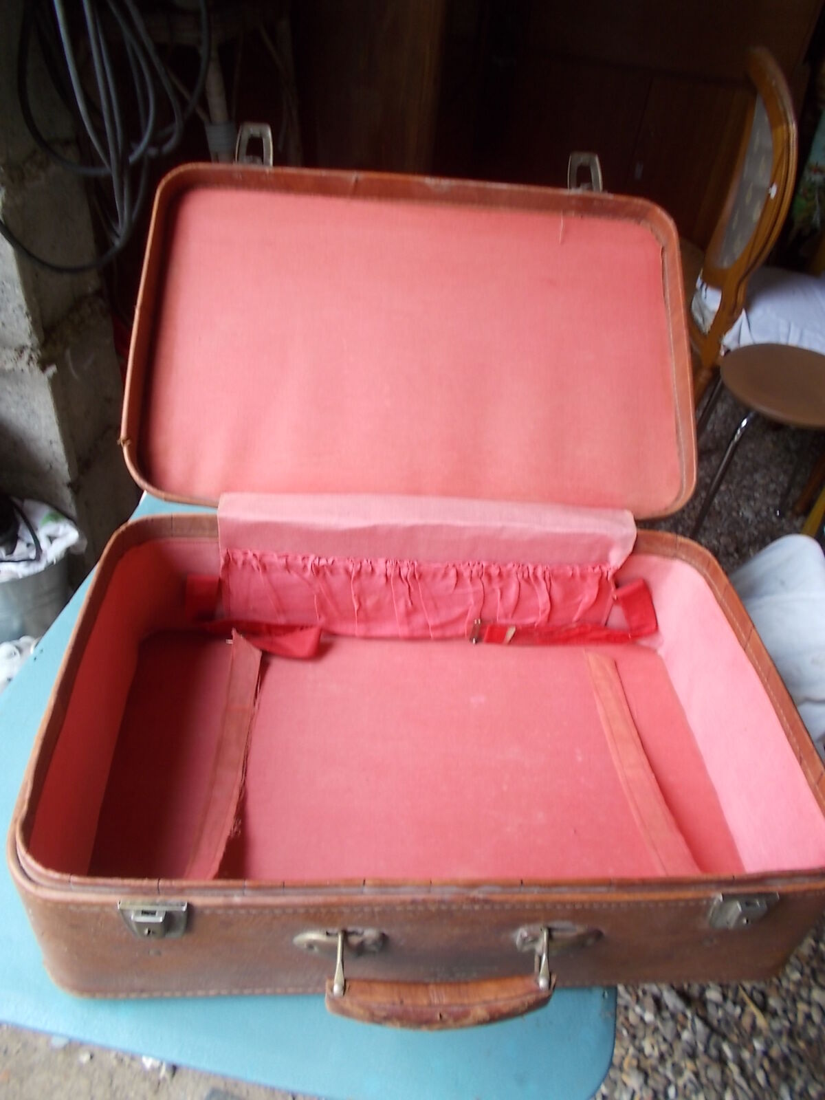 Vintage leather suitcase