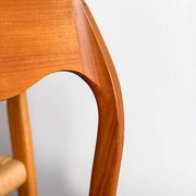 Set of 6 #71 teak chairs by Niels O. Møller, JL. Moller Mid Century