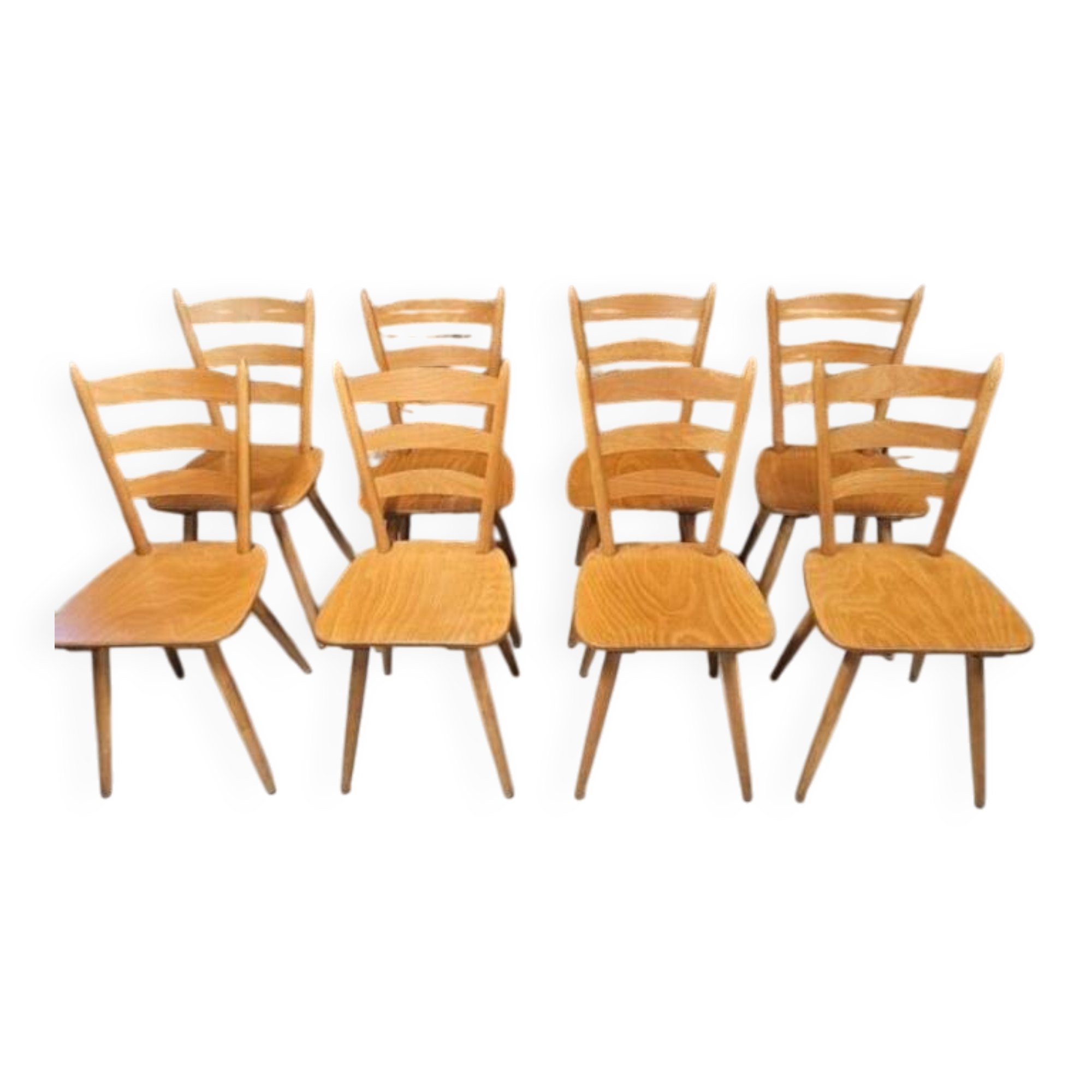 Lot 8 Chaises bistrot Campagnard 1970
