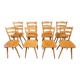 Lot 8 Chaises bistrot Campagnard 1970