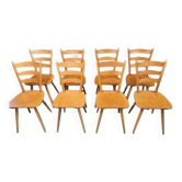 Lot of 8 Country Bistro Chairs 1970