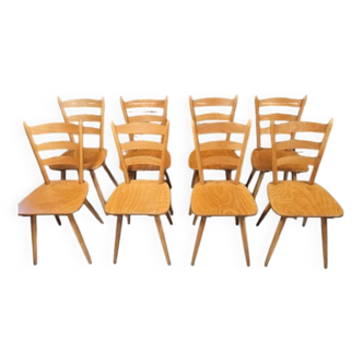 Lot 8 Chaises bistrot Campagnard 1970