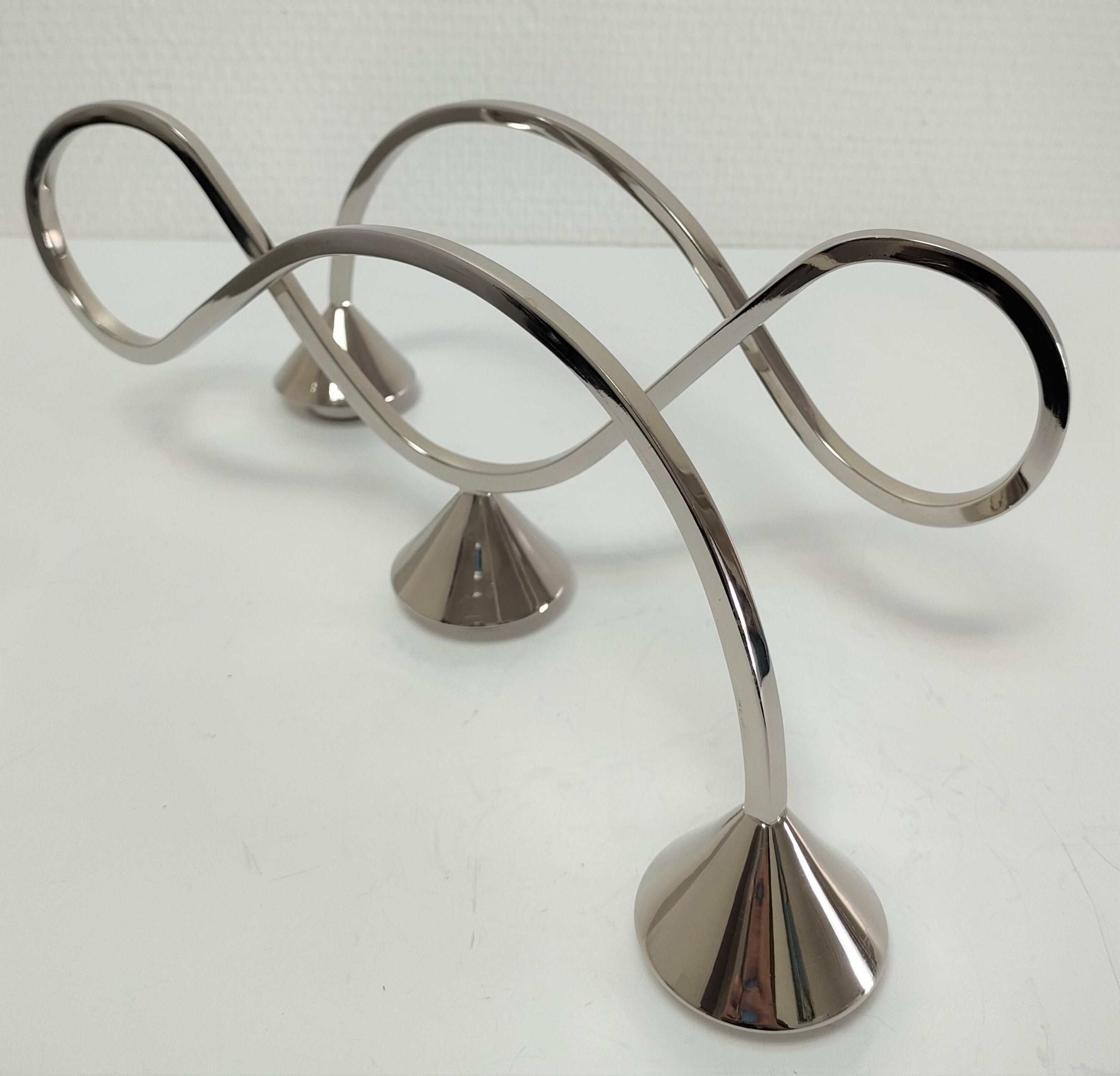 Candle holder brass chrome contemporary design
