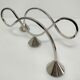 Candle holder brass chrome contemporary design