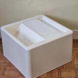 Side table with fiberglass storage Berthier style, 1970s, 50 cm