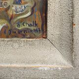 Table HSP 1947 Surrealism school signed Challs cf. Dali / Gala
