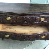 Louis XV sauté pan curved on all sides with 2 drawers on the front