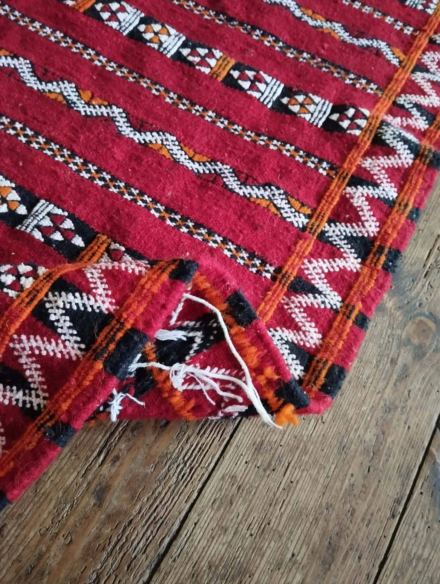 Handmade Berber Kilim Zemmour 141x82cm