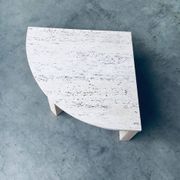 Mid-Century Modern Travertine Edge Side Table, Italy, 1970s