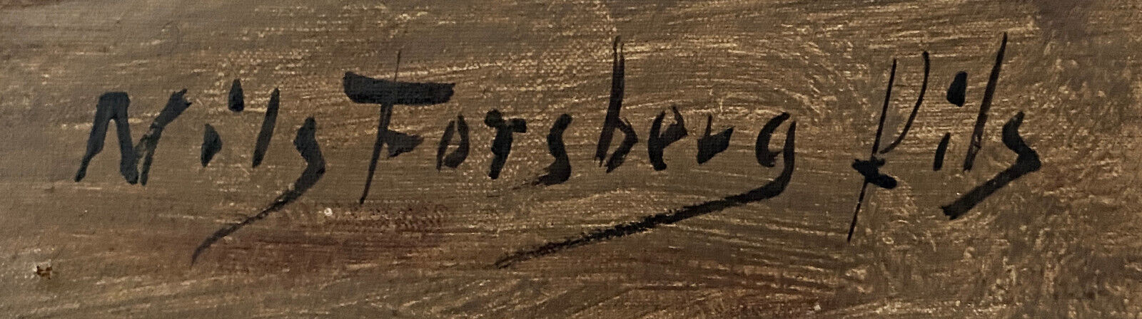 HST painting "Still Life with Fish" HST signed Nils II Forsberg