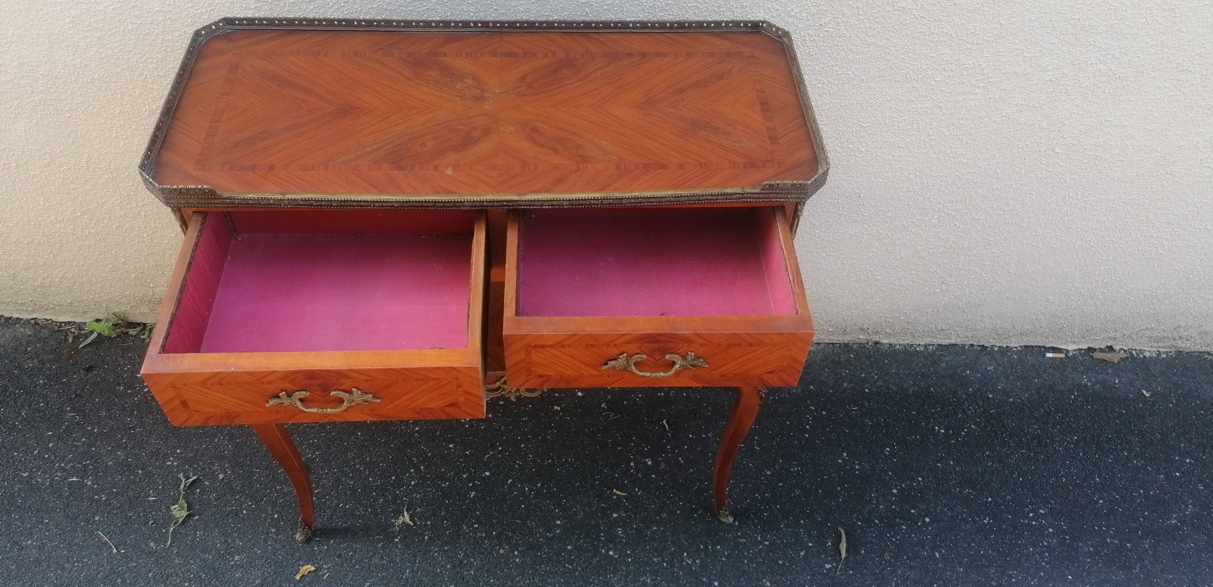pretty Empire style marquetry console