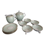 Vintage Limoges porcelain mint coffee set and golden edging