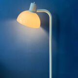 White metal vintage floor lamp with acrylic shade