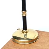 Black metal and brass lamp, 50s