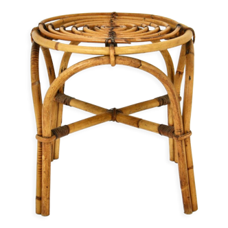 Tabouret en rotin 1960s